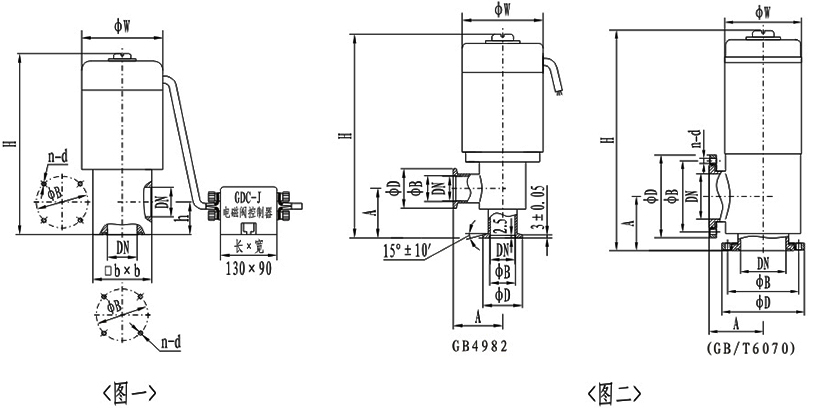 OSAGDC-J型系列高真空电磁挡板阀外形尺寸图