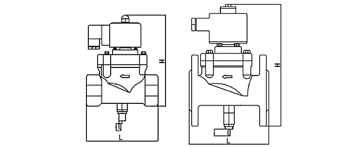 OSA86-X带信号反馈电磁阀（含防爆型）外形尺寸图